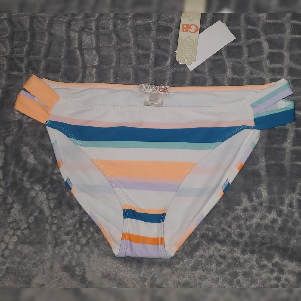 6 Pcs Colorful Striped Bikini Bottom